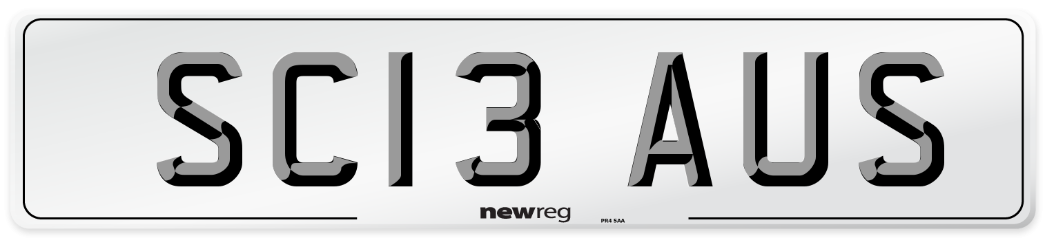 SC13 AUS Number Plate from New Reg